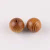 Contas de Pinus Envernizadas Contas de Madeira com Padrão Natural Contas Redondas de Pinus para DIY Contas Espaçadoras para Pulseira Colar Contas Budistas Retrô