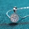 Nuevo Collar de Plata de Ley S925 para Mujer, Cadena para Clavícula con Colgante de Moissanita Versátil y de Alta Gama, Joyería Mayorista que No se Desvanece
