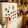 Imanes de nevera de acrílico de nuevo producto transfronterizo más vendidos para Navidad, imanes de nevera magnéticos de árbol de Navidad de dibujos animados, regalos culturales creativos ahora disponibles