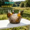 Cubo de Hielo de Plástico Engrosado de 4L Cubo de Hielo para Mascotas Champagne Vino 8L Barra KTV Cubo para Cubitos de Hielo de Bebidas Cerveza en Stock