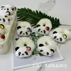 Boneca de Pelúcia Fofa, Pacote de Expressões Fofas de Panda Vermelho, Flor de Panda, Alta Elasticidade, Elástico Grande de Terry, Prendedor de Cabelo, Elástico