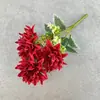 Dália Crisântemo Simulada de 6 Cabeças para Decoração de Casa, Arranjos Florais de Casamento, Flores Artificiais, Ornamentos Artificiais de Flores Multicor Sonhadores, Exposições Florais