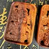 Pendente de Pêssego Lei Jiao Wu Caishen Zhao Gongming Pingente Alívio Esculpido Oco Pingentes Ornamentos