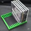 Caja organizadora de almacenamiento de música en CD, estante con capacidad para 12 álbumes de música y es un estante de exhibición