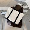 Bolsa Tote de Lona Estilo Coreano para Mujeres para Ir al Trabajo con Logo Imprimible Bolso de Hombro Gran Capacidad Estudiante Ins Bolso de Mano Estilo Japonés