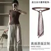 Cinto Lenço de Seda Estilo Coreano Acessório de Cintura em Camadas Personalidade da Moda Estilo Garota Popular com Acessório de Cinto Jeans Gravata Novo Modelo 2026 para Mulheres
