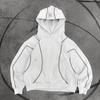 Marca Tendência Transfronteiriça Europeia e Americana 2025 Novo Moletom com Capuz Listrado Personalizado Masculino Streetwear Solto Moda Cardigan Moletom