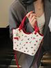 Bolsa de Mão Nova Exquisita e Moderna 2025 Primavera Nova Bolsa de Ombro Estampada de Nicho para o Dia a Dia Bolsa de Braço