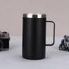Caneca de vácuo de aço inoxidável transfronteiriça 304 caneca de plástico de spray de 20 onças com alça xícara de café de negócios de grande capacidade