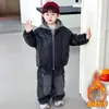 Ropa de Invierno para Niños Chaqueta con Forro Polar Chaqueta de Cuero 2026 Nueva Chaqueta Gruesa de Algodón para Niño Abrigo de Algodón Cálido para Bebé