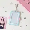 Chica Dulce 3 pulgadas Alas de Ángel Soporte para Tarjetas con Colgante Estudiante Hueco Visible Soporte para Exhibición de Tarjetas Pequeñas Colgante de Abanico