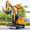 Exportado a Rusia: Mini Excavadora HT10A con Barrena, Martillo Rompedor, Cuchara Excavadora, Cortacésped y Excavadora de Orugas