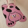 Tapete de chão de banheiro antiderrapante infantil de desenho animado, tapete de chão para banheiro doméstico, tapete antiderrapante para chuveiro, tapete de chão com anel de seda oco, primeira geração de cabelo