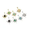 Accesorios colgantes de piedra de girasol y ojo de gato transfronterizos europeos y americanos exquisitos, accesorios para collares DIY hechos a mano, pendientes sencillos