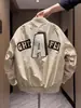 Chaqueta de Béisbol Bordada Estilo Americano para Hombre, Marca de Moda, Holgada y Versátil, Elegante Chaqueta de Piloto, Primavera 2025