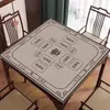 Toalha de Mesa Especial para Mesa de Mahjong, Silenciador Espessado, Tapete para Mesa de Jogo de Cartas Poker, Tapete de Mesa Quadrado Antiderrapante de Veludo Cristal