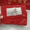 Ano do Cavalo Prata Pura Dinheiro da Sorte Envelope Vermelho Notas de Prata Coleção de Notas Comemorativas de Prata Presentes Presentes para Reunião Anual da Empresa Venda por Atacado