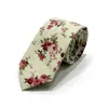 Gravata casual estampada estilo coreano de 6cm, acessório de moda vintage floral para camisa social masculina, gravata de nó manual