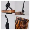 Columpio de madera maciza carbonizada transfronterizo para uso en exteriores e interiores, adecuado para balcones, dormitorios y casas de huéspedes, para niños y adultos, con cuerda de cáñamo simple y cuerda de escalada