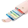 Portatarjetas de PU de gran capacidad con diseño extraíble para guardar tarjetas de identificación y tarjetas bancarias, impermeable y antirrobo, un artículo imprescindible para viajar