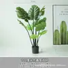 Planta de Simulación Tortuga Bambú Planta Verde Árbol Falso Decoración Planta en Maceta Grande Sala de Estar Interior Paisaje de Suelo Adorno de Paisajismo Árbol