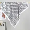 Nuevo Chal Multifuncional Blanco Simple Color Puro Normcore Rombo Toalla Seda Simulada Sarga Sensación Fresca Bufanda Cuadrada de 90 cm Bufanda de Seda
