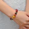Pulseira dos Cinco Deuses da Fortuna Pulseira de Cinábrio para Homens e Mulheres do Ano de Nascimento Pulseira de Cinábrio Ágata Pulseira Dourada Roxa dos Cinco Deuses da Fortuna
