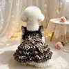 Ropa para perros de primavera y verano, estilo fino para perros pequeños, gatos Teddy, vestido con tirantes de encaje lindo de princesa margarita