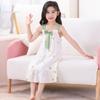 Falda Slip Estilo Coreano Nuevo Niñas Pijama Infantil Verano Vestido Algodón Burbuja Niñas Dibujos Animados Ropa de Casa Camisón