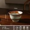 Vajilla Cerámica Rústica Estilo Wabi-Sabi para Hoteles y Casas de Huéspedes, Tazones de Arroz y Juegos de Tazas de Té Vintage, Juegos Personalizados de Tazones, Platos y Cucharas para Uso Doméstico