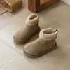 Botas para Niñas Zapatos Grandes de Algodón 2026 Estilo Nuevo Invierno Con Felpa Gruesa Cálidas Botas de Nieve Niña Pequeña Botines para Niños