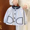 Casaco de primavera para meninas 2026 novo estilo infantil moda princesa bebê cardigã top moderno para as estações de primavera e outono