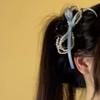 Horquilla de Perlas Muy de Hada ~ Tocado de Lazo Francés Lazo de Alta Elasticidad Accesorios para el Cabello Parte Posterior de la Cabeza Espiral para el Cabello Horquilla Corea del Sur