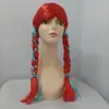 Peruca Cosplay Princesa Elsa Aventura Congelante Estilo Bege Tranças Conjunto de Cabelo da Princesa Elsa
