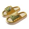 Pantuflas de Lino Cuatro Estaciones Absorbentes de Sudor Transpirables Suela Gruesa Dibujos Animados Lindo Dinosaurio Usando Hogar Antideslizantes Interior Pareja Hombres