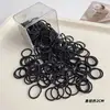 Elástico Preto para Polegar Infantil Alta Elasticidade Puxada Forte Não Quebra Borracha Durável Prendedor de Cabelo para Bebê Trançar Cabelo Anel de Cabelo Sem Costura