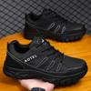 Zapatos de Senderismo al por Mayor Verano Suela Gruesa Ligeros Transpirables Zapatos para Hombre Exteriores Modernos Malla Cuero Costura Corte Bajo con Cordones Zapatos Deportivos