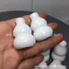 Cabaça de Jade Branco Escultura em Pedra Feng Shui Simboliza Sorte e Prosperidade, um Artesanato Decorativo para Entrada de Casa, um Ornamento Auspicioso