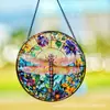 Adornos Colgantes de Vidrio de Colores, 20 cm Nuevo Retro Transfronterizo Más Vendido Colgantes de Vidrio Decoración Vertical con Líneas en Relieve