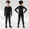 [Alta Calidad] Ropa de Entrenamiento de Baloncesto para Niños Ropa Ajustada Traje de Baloncesto para Niños Ropa de Fútbol para Estudiantes de Primaria Camiseta Base