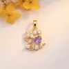 Colgante Transfronterizo Estilo Europeo y Americano Cobre Morado Microincrustado Circonita Accesorios de Joyería DIY de Alto Grado Personalizados Comercio Exterior Accesorios Versátiles