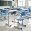 Juegos de escritorio y silla engrosados y de altura ajustable para estudiantes de primaria y secundaria, adecuados para clases de capacitación escolar y sesiones de tutoría; escritorios y sillas de plástico