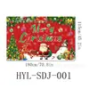 Tela de fondo navideño en stock, lista para enviar, con impresiones de alta definición de Papá Noel, muñecos de nieve y renos, perfecta para decoraciones navideñas