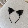 Diadema con Orejas de Gato para el Cabello, Diadema Femenina de Cabeza de Zorro, Diadema de Gato con Cascabel, Accesorio para Transmisiones en Vivo, Pinza Divertida para el Cabello, Conejo