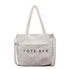 Bolso cruzado de gran capacidad transfronterizo, bolso de pana versátil y moderno con diseño de letras para mujer, bolso de mano, disponible para dropshipping