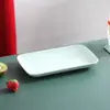 Novo prato de sushi japonês retangular de palha de trigo para salsicha em pó, prato de frutas para mesa de jantar doméstico, prato de incenso de trigo para sobremesa e churrasco
