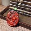 Piel roja larga Cadena de suéter collar Xianxiang Marca Dragón Guanyin Kowloon Cadena de suéter Guan Gong Marca de fragancia autosuficiente para hombres y mujeres