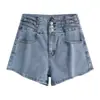 Shorts de Mezclilla 2026 para Mujeres Petites, de Tiro Alto, Nuevo Estilo de Verano, Línea A de Color Claro, Adelgazantes, Diseño Dulce y Picante, Shorts de Moda
