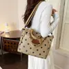 Bolso de mano de lunares elegante transfronterizo para mujer, nuevo bolso casual de tela Oxford de gran capacidad para el hombro y cruzado