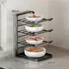 Estante para Preparación de Alimentos de Cocina Encimera Multicapa Plato para Guarniciones Artefacto para Preparación de Comidas del Hogar Estante de Almacenamiento de Platos Multifuncional